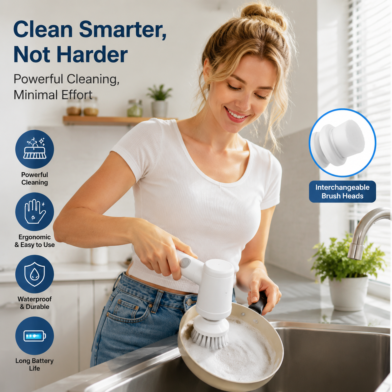 SinkSync — 5-in-1 Electric Spin Scrubber